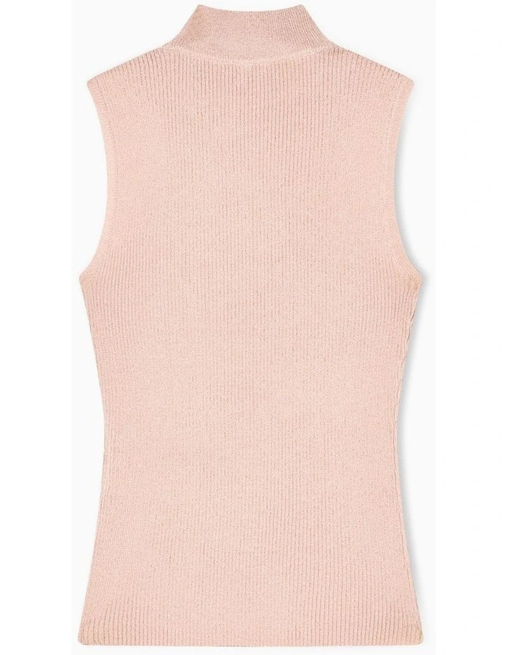 Salin De Giraud Ribbed Knit Top in Pink image 3