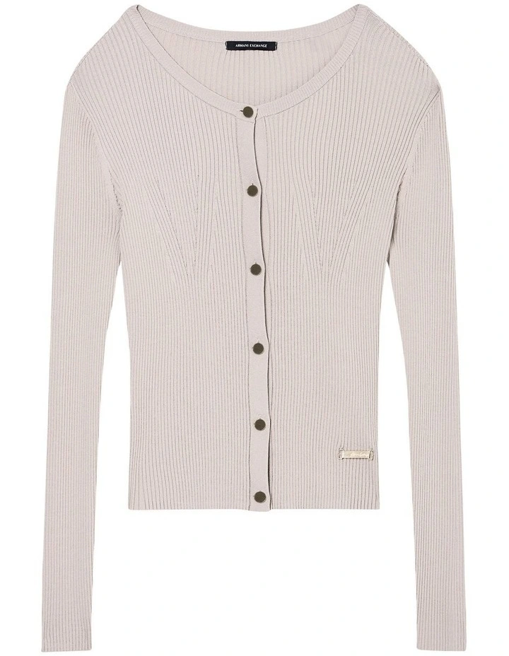 Salt Lake Fitted Knit Cardigan in Tan image 5