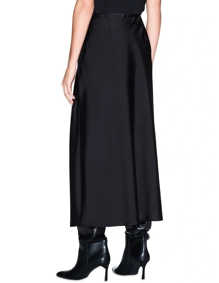 Midi Skirt in Black image 2