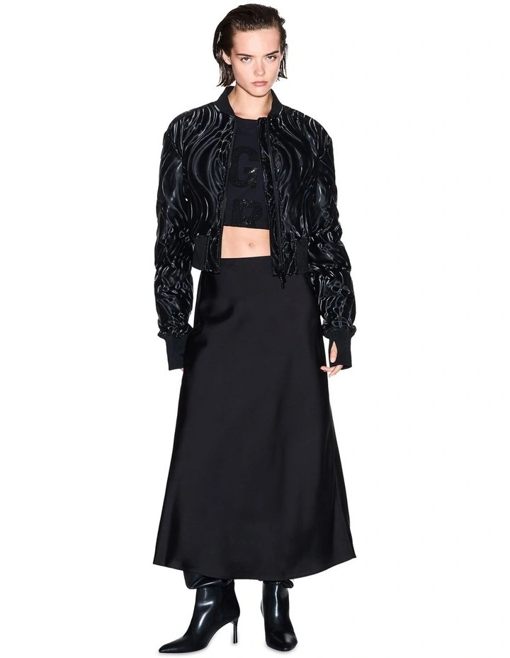 Midi Skirt in Black image 3
