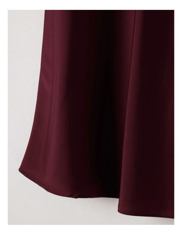 Essential Satin Slip Skirt in Groove image 3