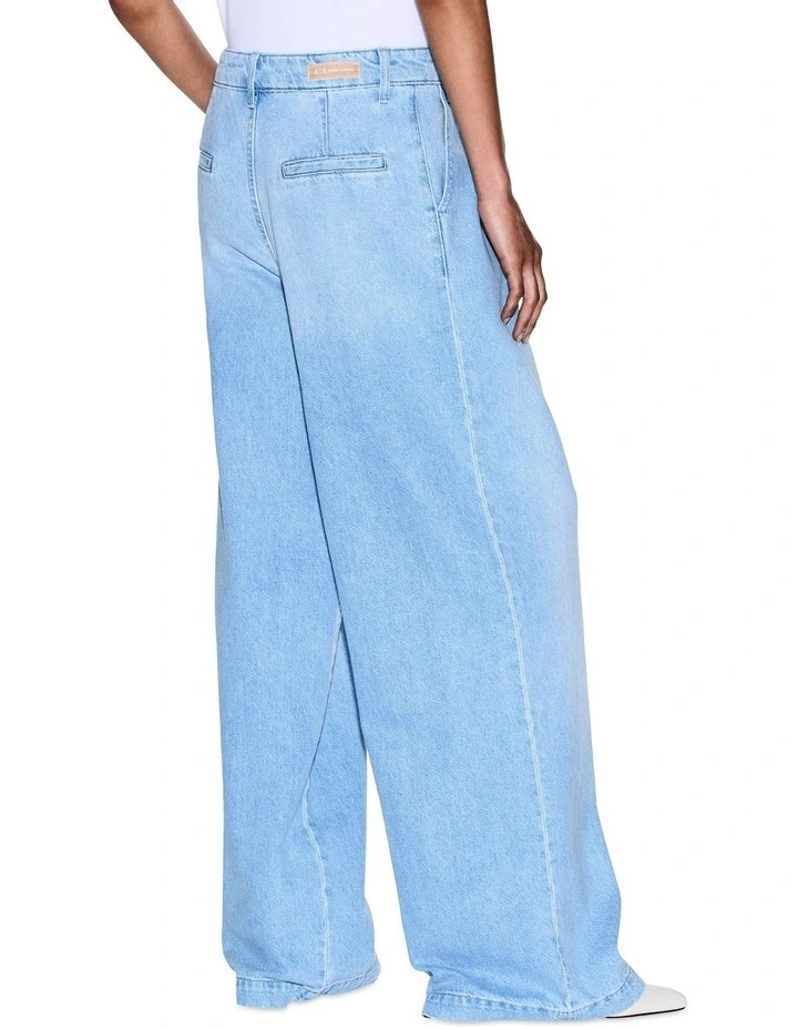 Wide Leg Trouser in Light Blue Denim image 2
