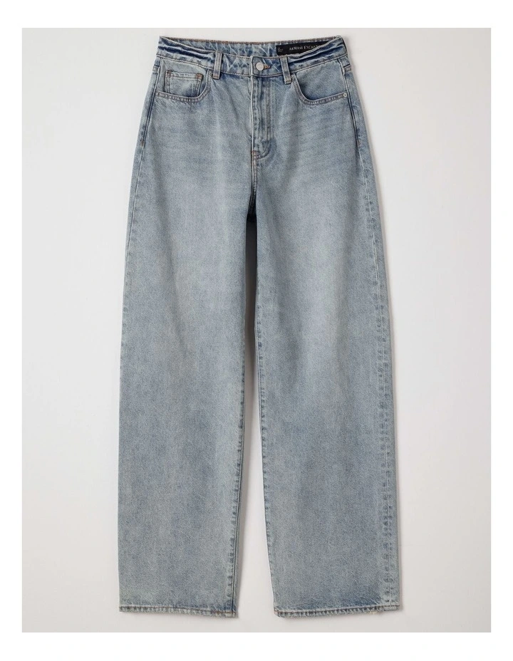 Hi-Rise Relaxed Fit indigo Denim in Blue Denim image 1