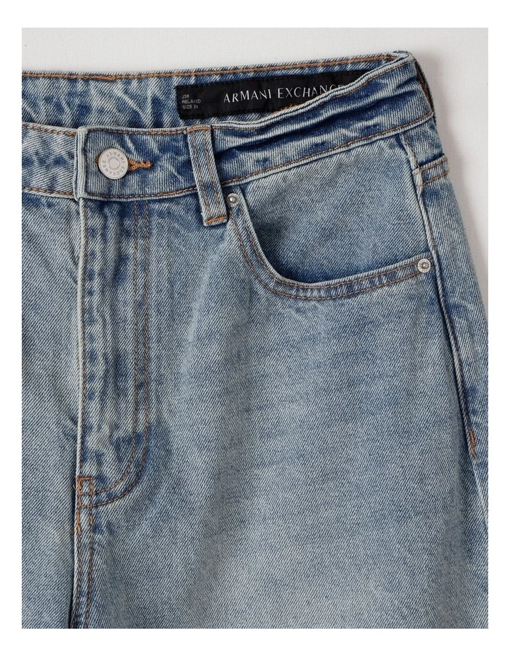 Hi-Rise Relaxed Fit indigo Denim in Blue Denim image 3