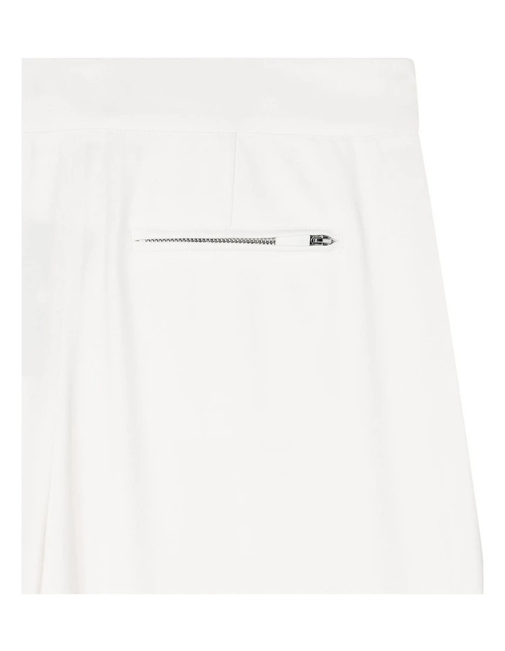 Salin De Giraud Zip Back Pocket Pleated Trouser in White image 3