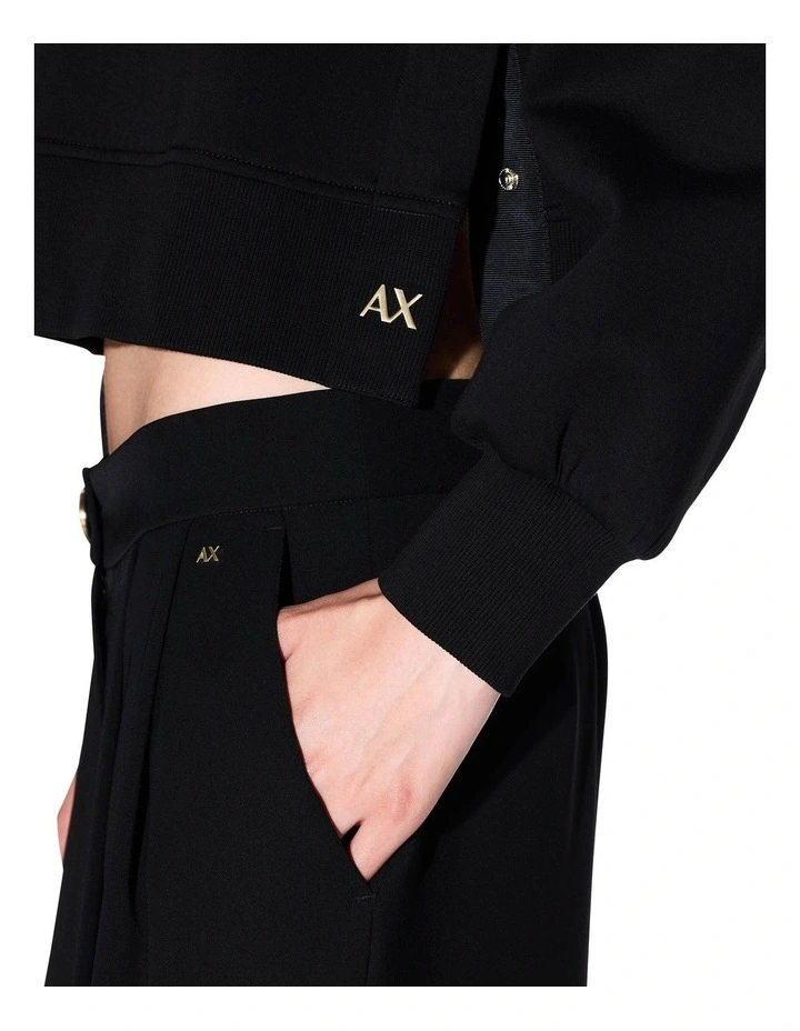 Salin De Giraud Zip Back Pocket Pleated Trouser in Black image 4