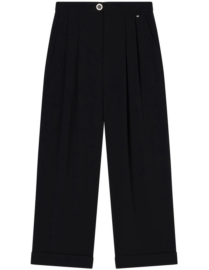 Salin De Giraud Zip Back Pocket Pleated Trouser in Black image 5
