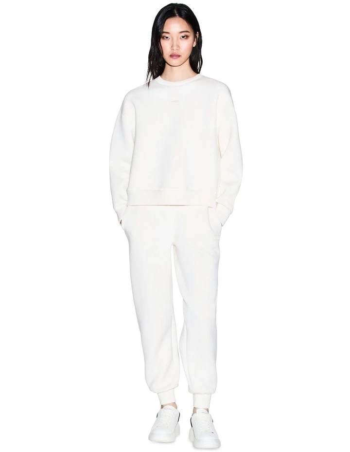 Editon Logo Patch Sweat Pant in Ecru image 4