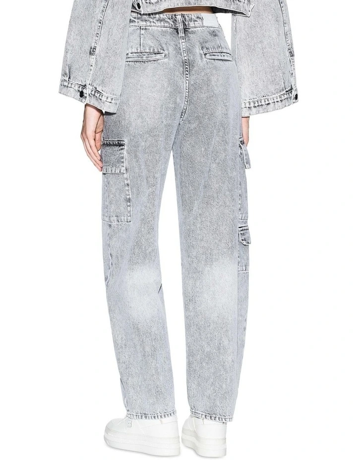 Cargo Style Trouser in Grey Denim image 2