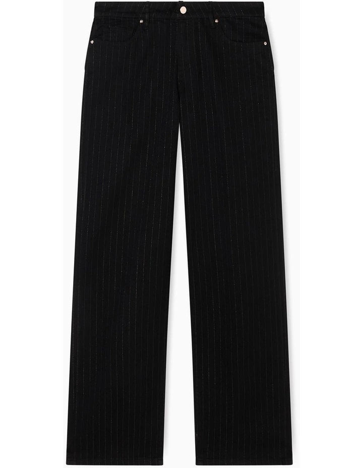 Salt Lake Low Rise Relaxed Denim Pant in Black image 1