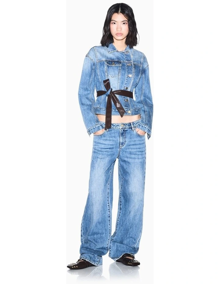 Modern Drama Brown Pocket Low Rise Relaxed Denim image 5