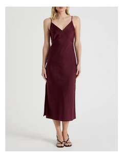 Essential Satin Slip Dress in Groove