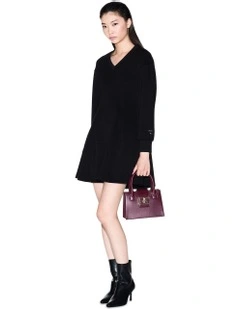 Long Sleeve Mini Dress in Black