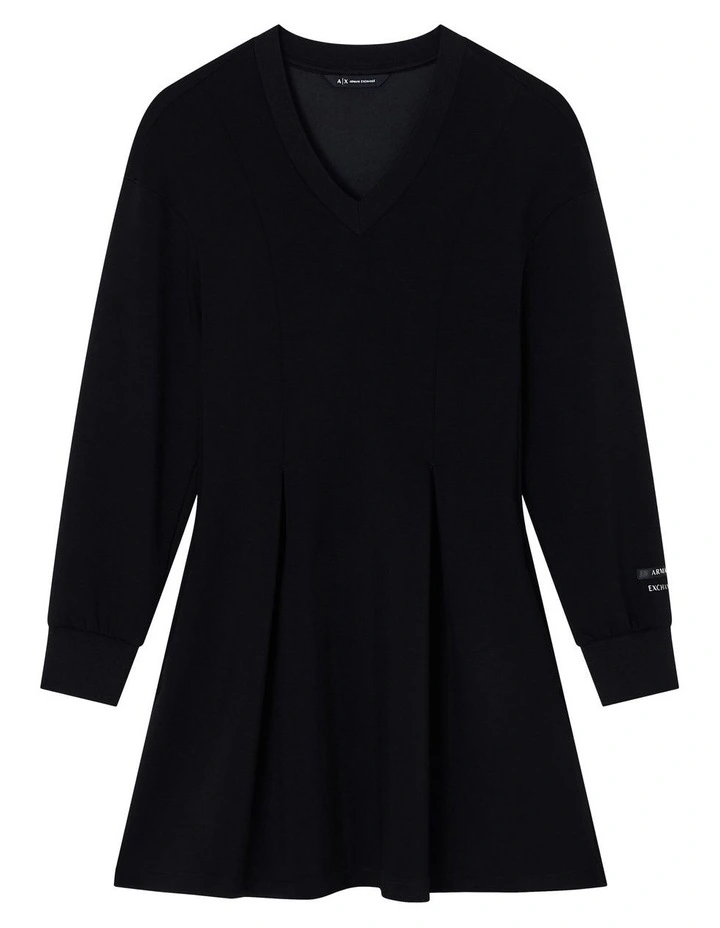 Long Sleeve Mini Dress in Black image 4