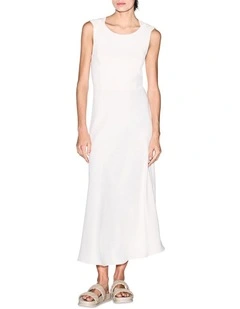 Salin De Giraud Sleeveless Midi Dress in White