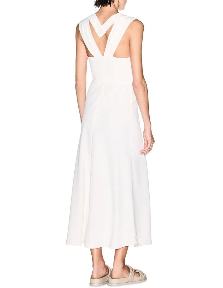 Salin De Giraud Sleeveless Midi Dress in White image 2