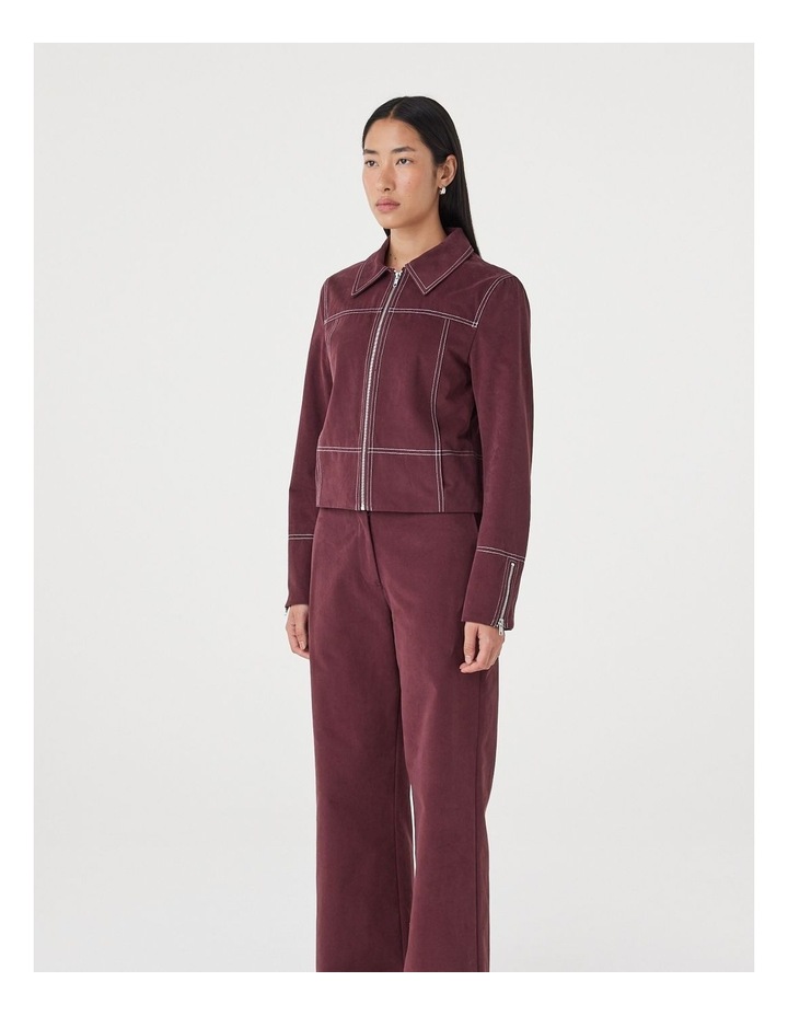 Benny Jacket in Merlot image 3