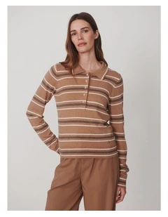 Mayra stripe knit polo