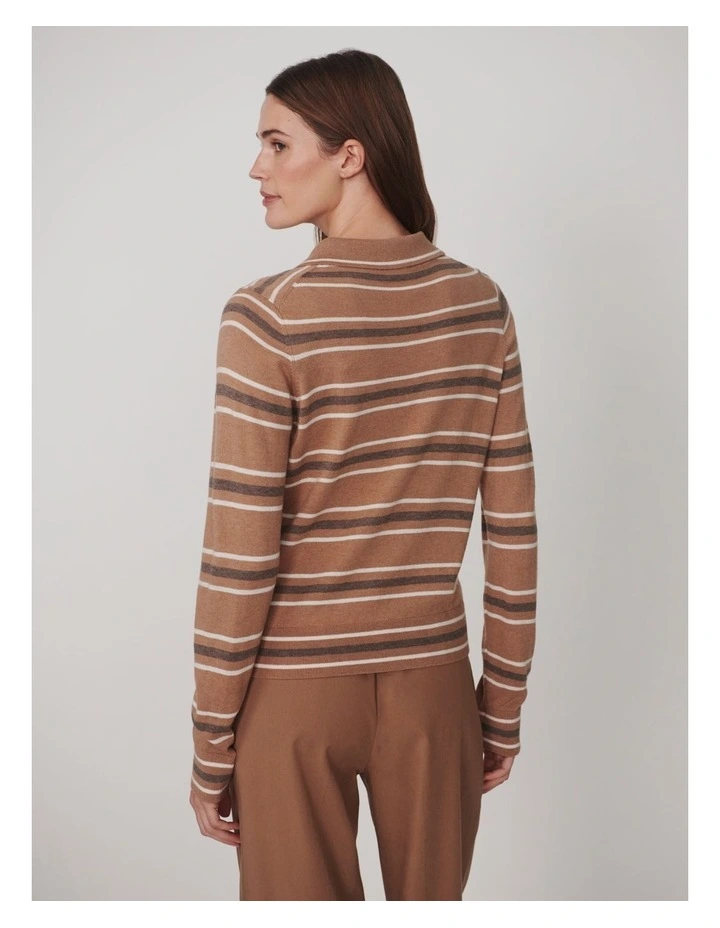 Mayra stripe knit polo image 2