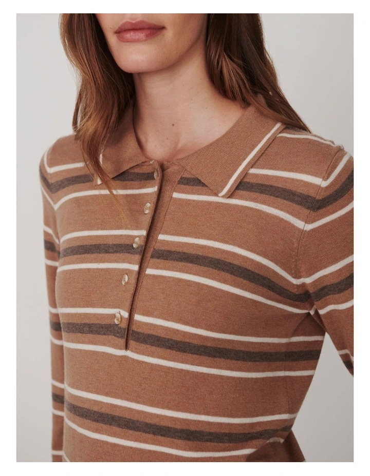 Mayra stripe knit polo image 4