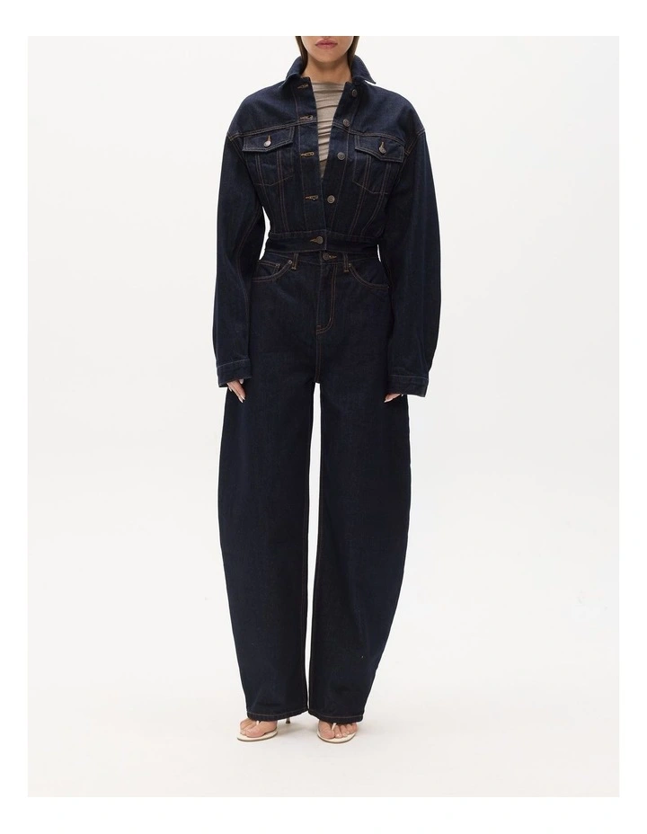 Laine Denim Jacket in Dark Indigo image 1