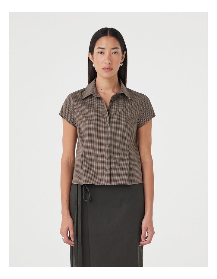 Freya Shirt in Chocolate Check image 1
