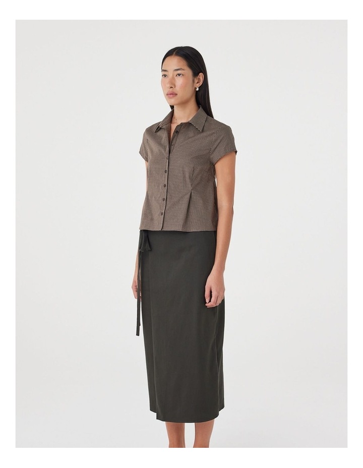 Freya Shirt in Chocolate Check image 3
