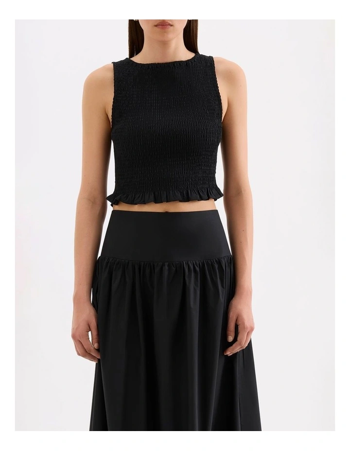 Greta Shirred Poplin Top image 1