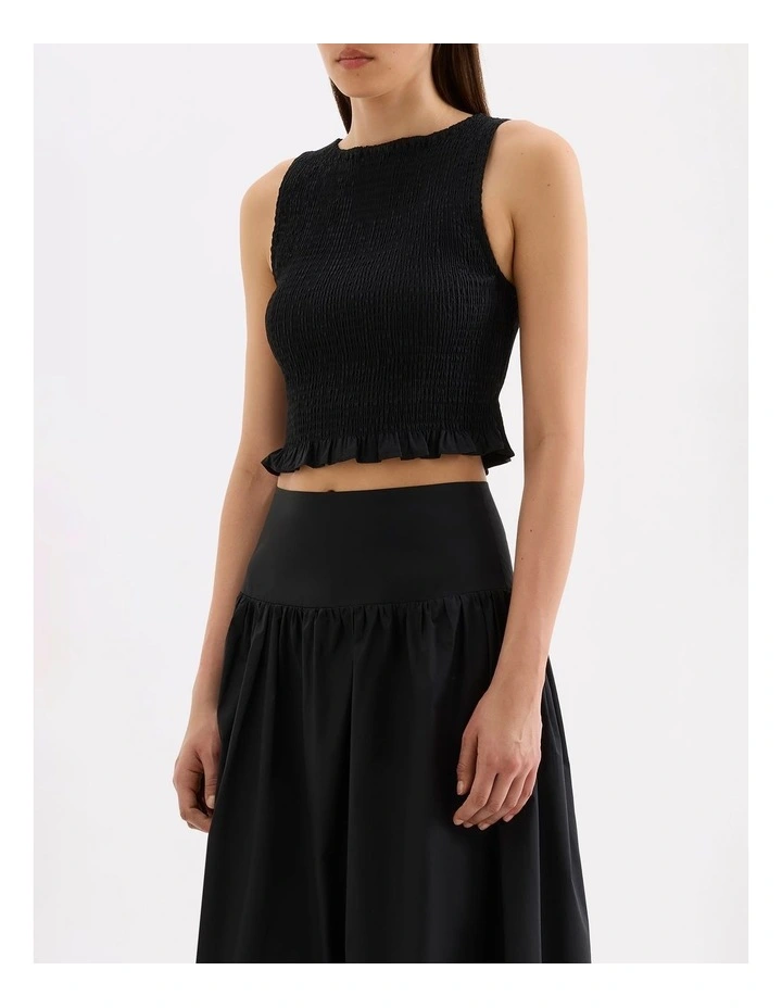 Greta Shirred Poplin Top image 3