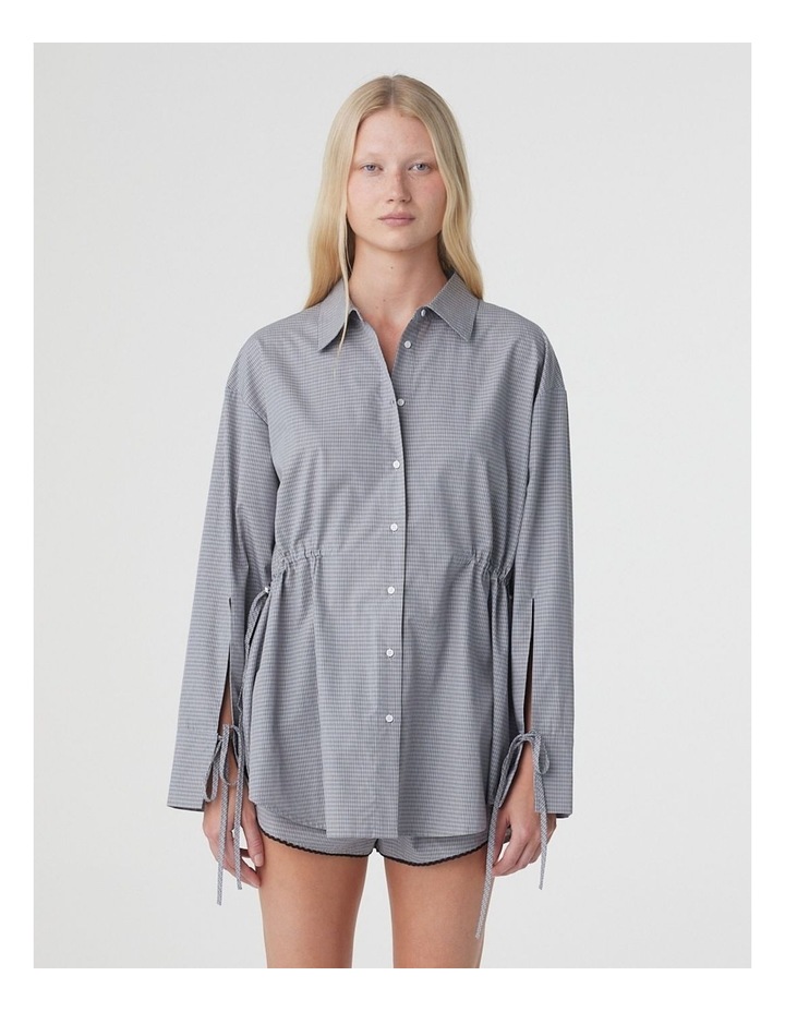 Arcaa Sia Shirt in Muted Blue Check image 1