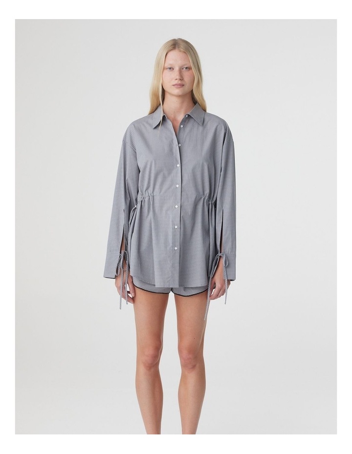 Arcaa Sia Shirt in Muted Blue Check image 3