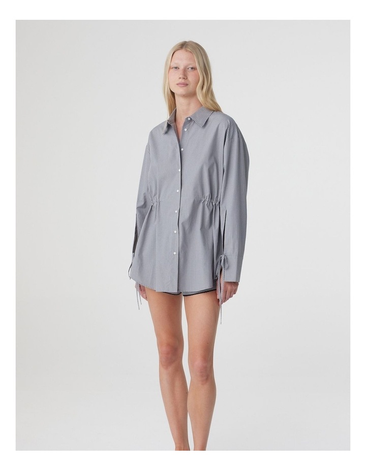 Arcaa Sia Shirt in Muted Blue Check image 5