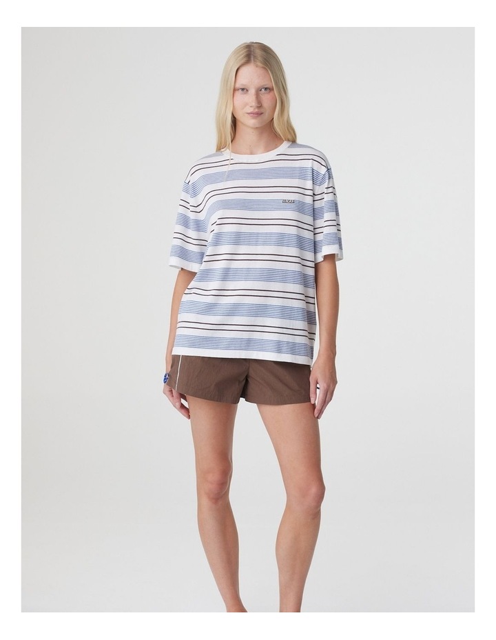 Arcaa Noor Tee in White & Blue Retro Stripe image 5