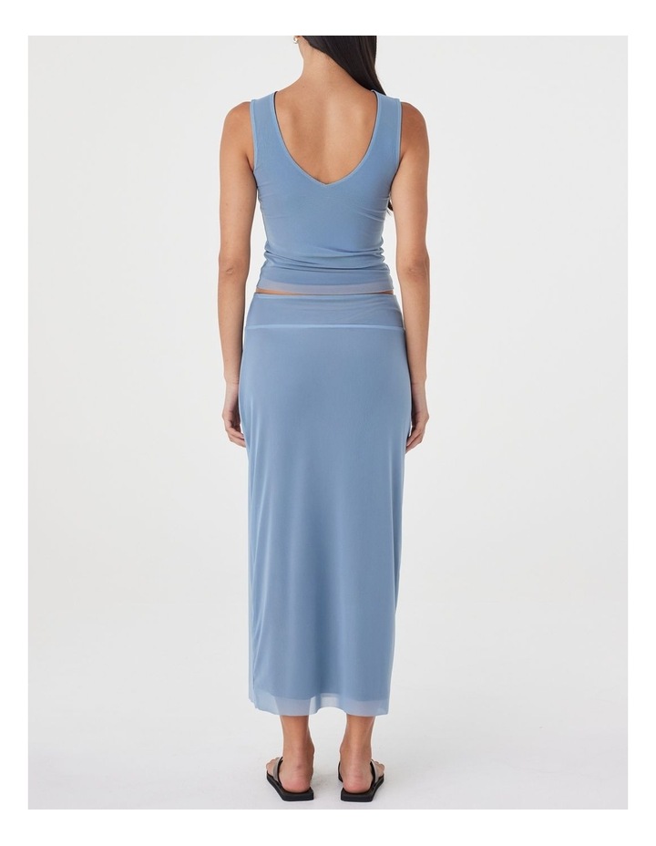 Eden Reversible Skirt in Pale Blue & Espresso image 2