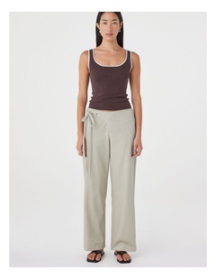 Lucia Tie Pant in Light Sage