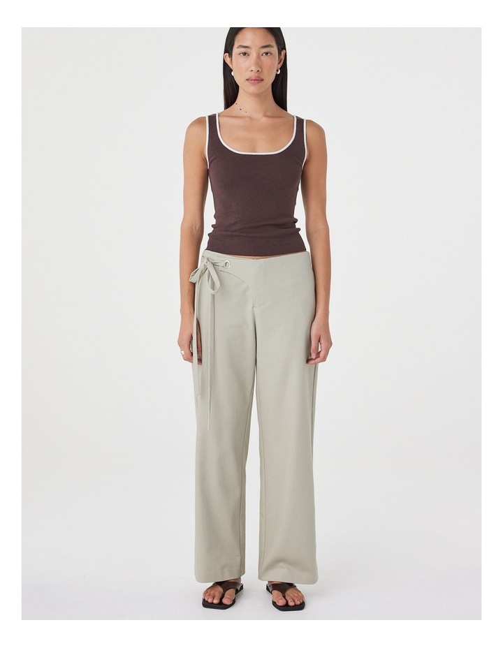 Lucia Tie Pant in Light Sage image 1