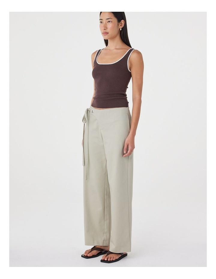 Lucia Tie Pant in Light Sage image 3