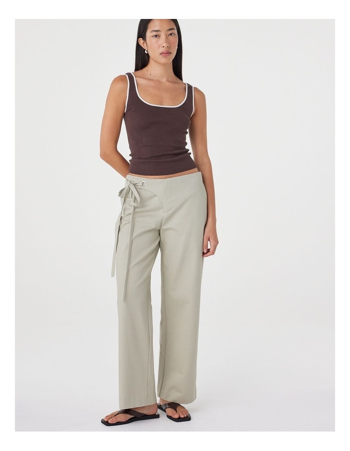 Lucia Tie Pant in Light Sage image 4