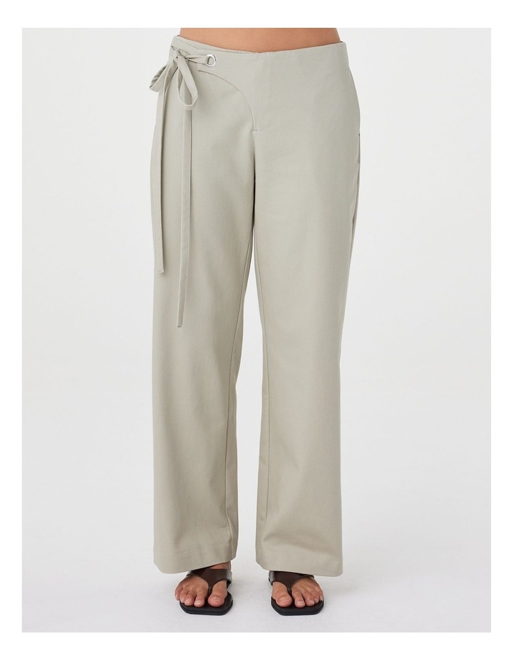Lucia Tie Pant in Light Sage image 5
