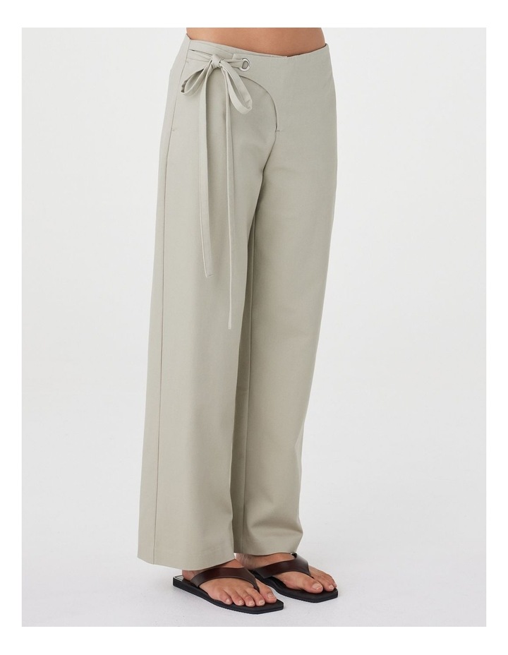 Lucia Tie Pant in Light Sage image 7