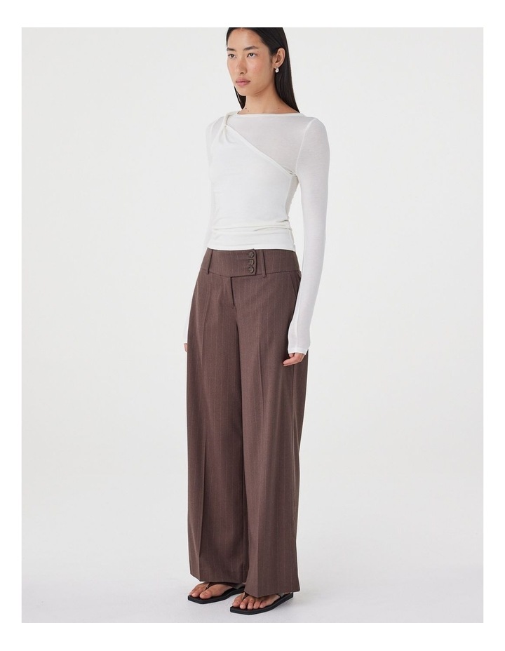 Manon Pant in Espresso Pinstripe image 3