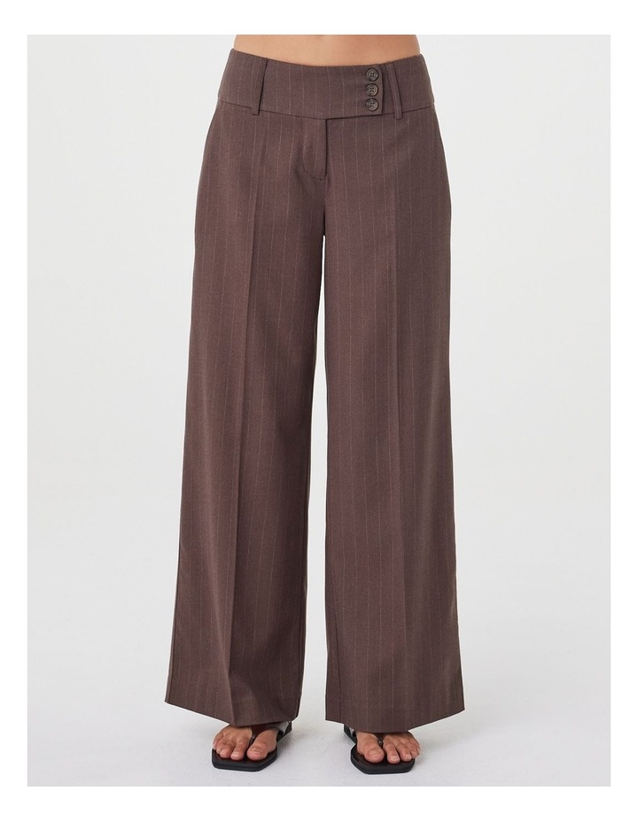 Manon Pant in Espresso Pinstripe image 5