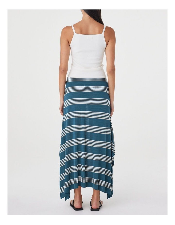 Lex Skirt in Teal Stripe image 2