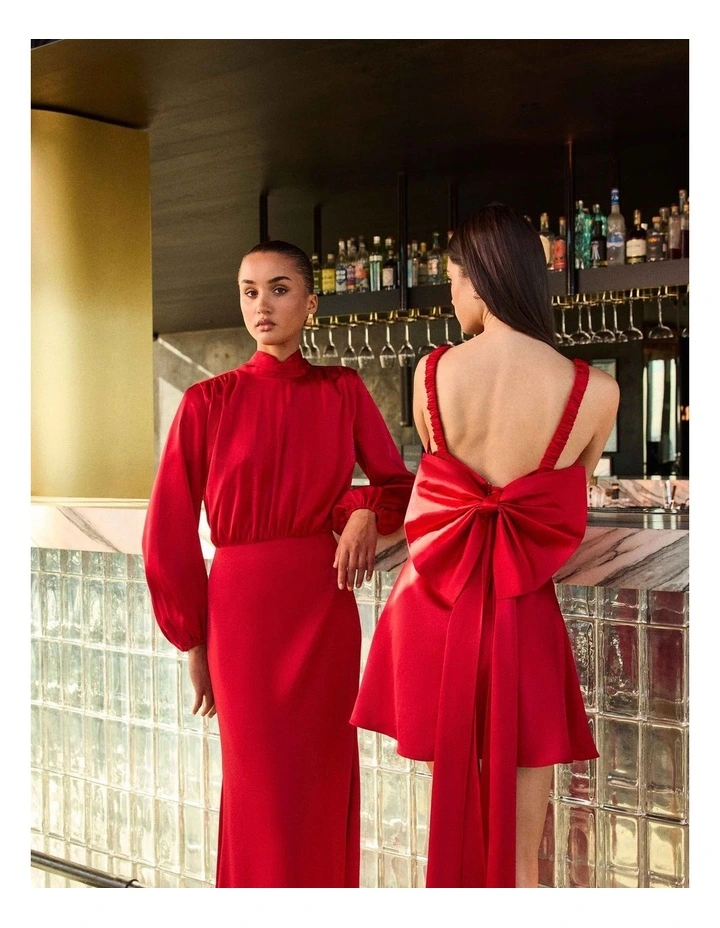 Jacinta Shift Mini Dress in Red image 3