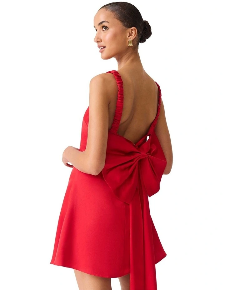 Jacinta Shift Mini Dress in Red image 6