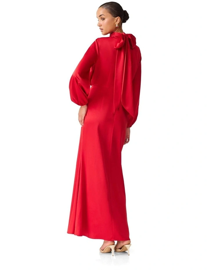 Jacinta Long Sleeve Gown in Red image 5