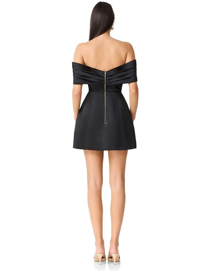 Hope Tulip Mini Dress in Black image 2