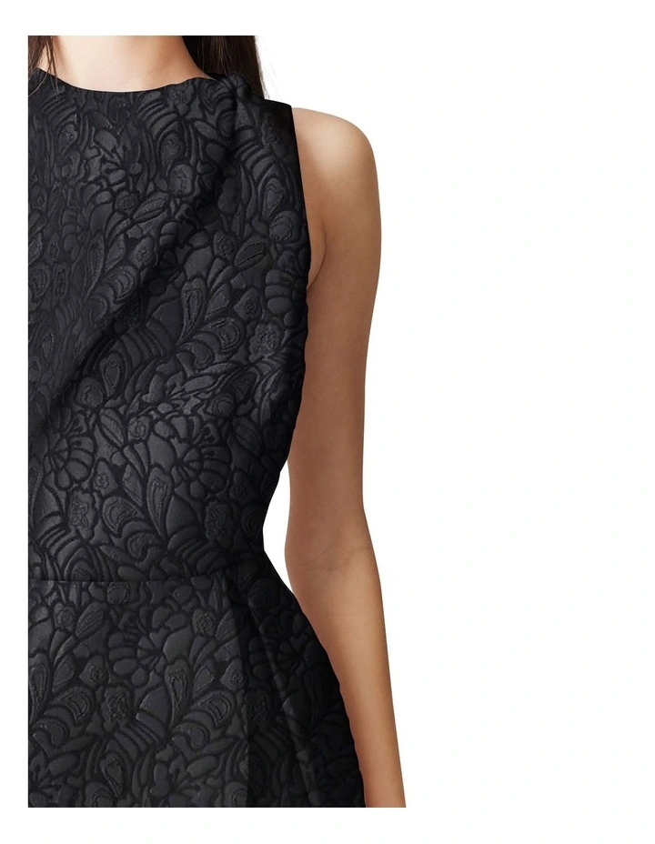 Deanna Midi Dress in Black image 6
