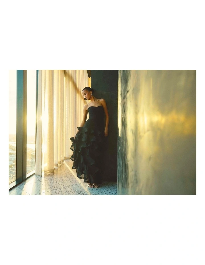 Evelin Tiered Gown in Black image 3