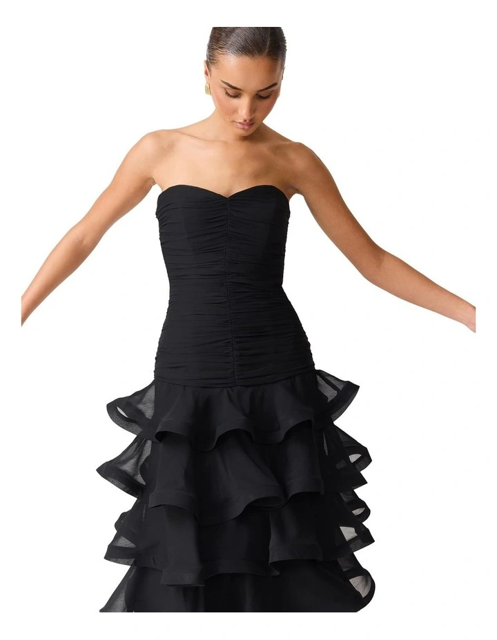 Evelin Tiered Gown in Black image 7